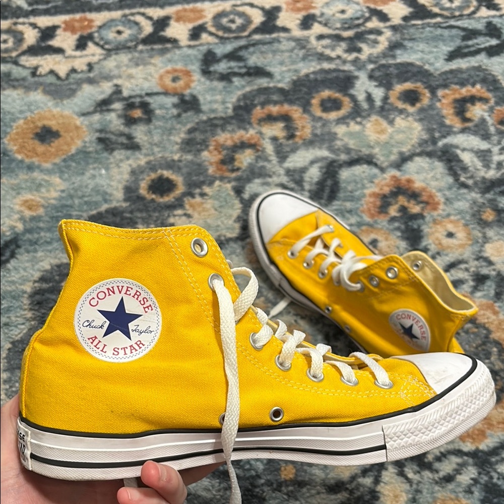 Converse Yellow High-Top Sneakers Classic Design